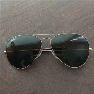 Ray Ban Polarized Aviators 62mm